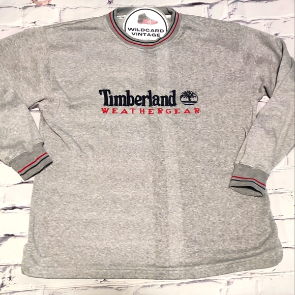 TIMBERLAND GREY CREWNECK SWEATER  size Large - Picture 1 of 4